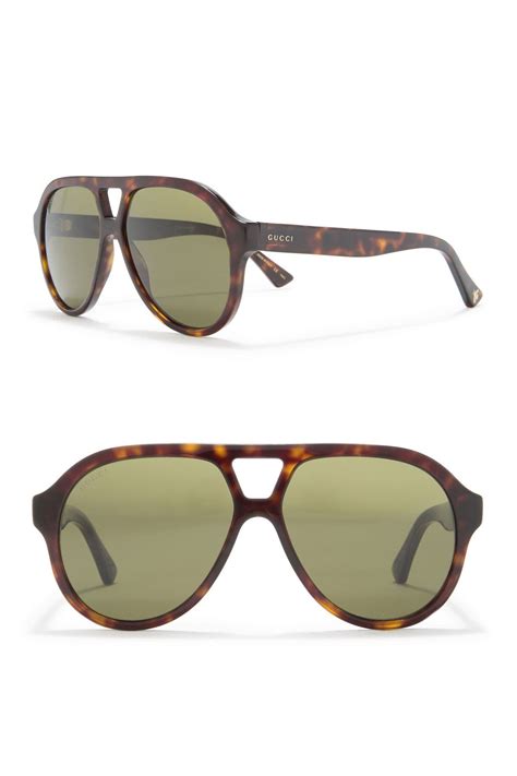 gucci 56mm exaggerated aviator sunglasses.